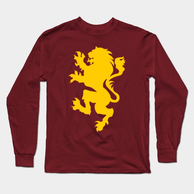 Narnia Flag (Lion Only) Long Sleeve T-Shirt by C E Richards